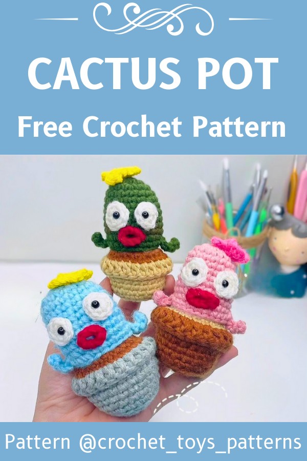Crochet Cactus Pot