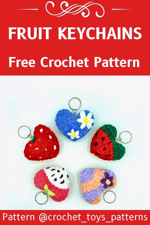 Crochet Fruit Keychains