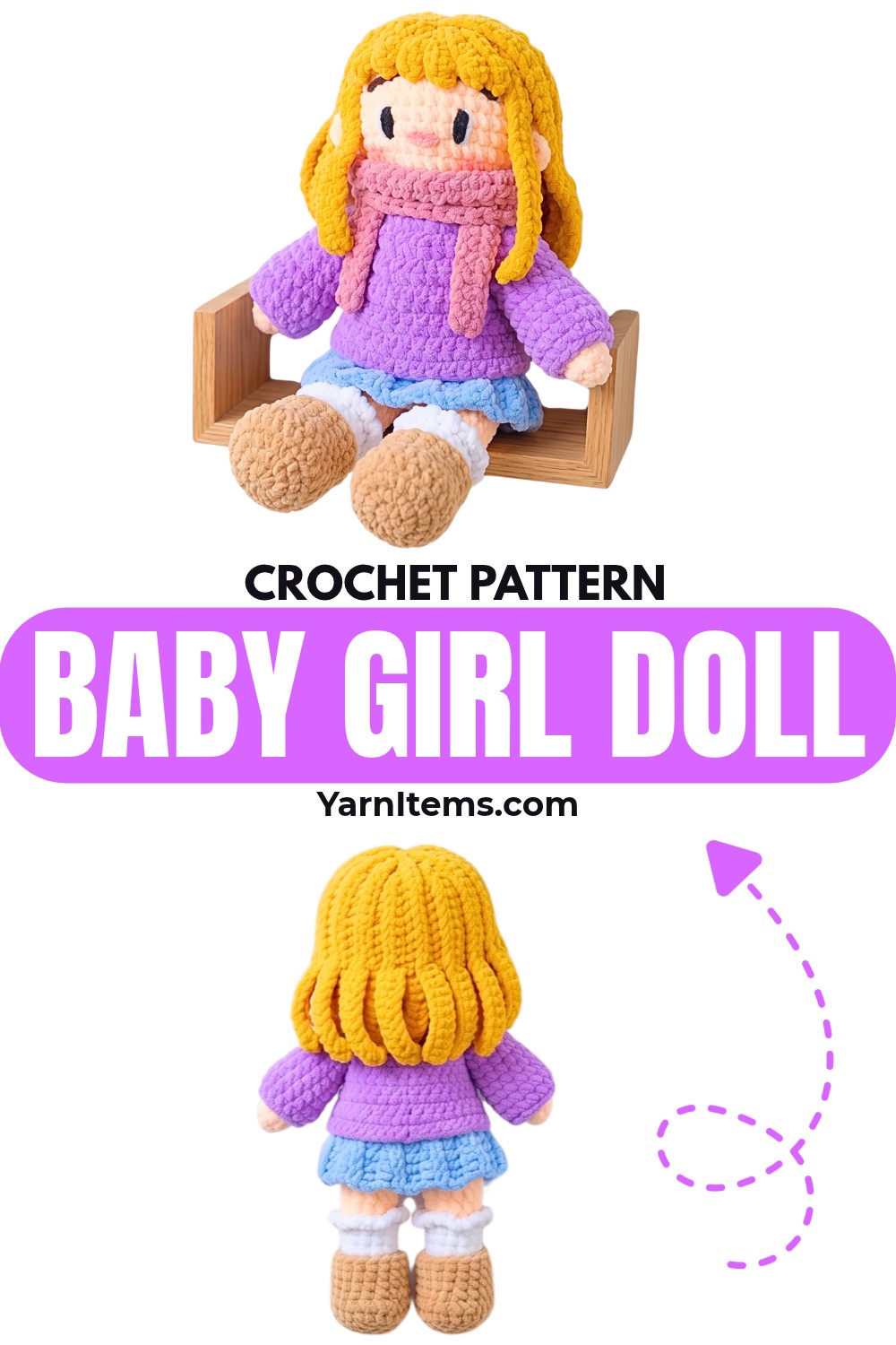 Winter Baby Girl Crochet Doll Pattern