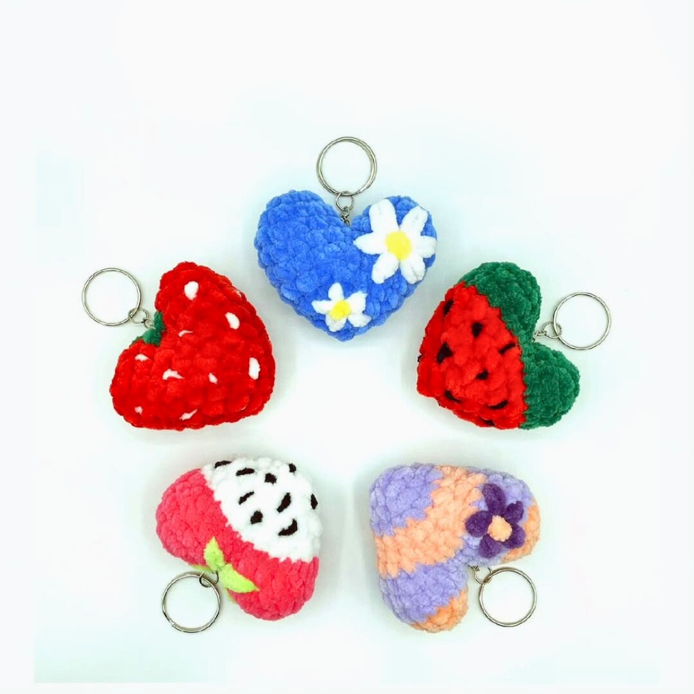 Crochet Fruit Keychains