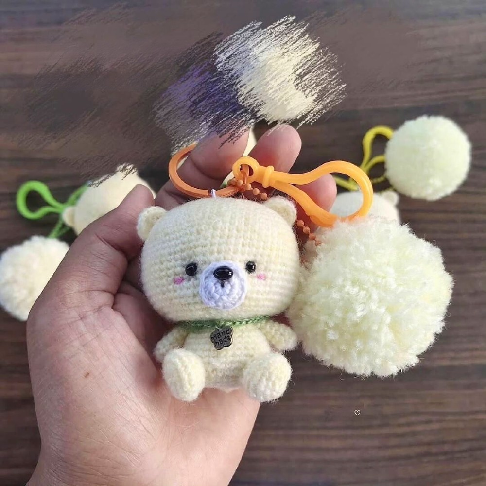 Crochet Bear Keychain