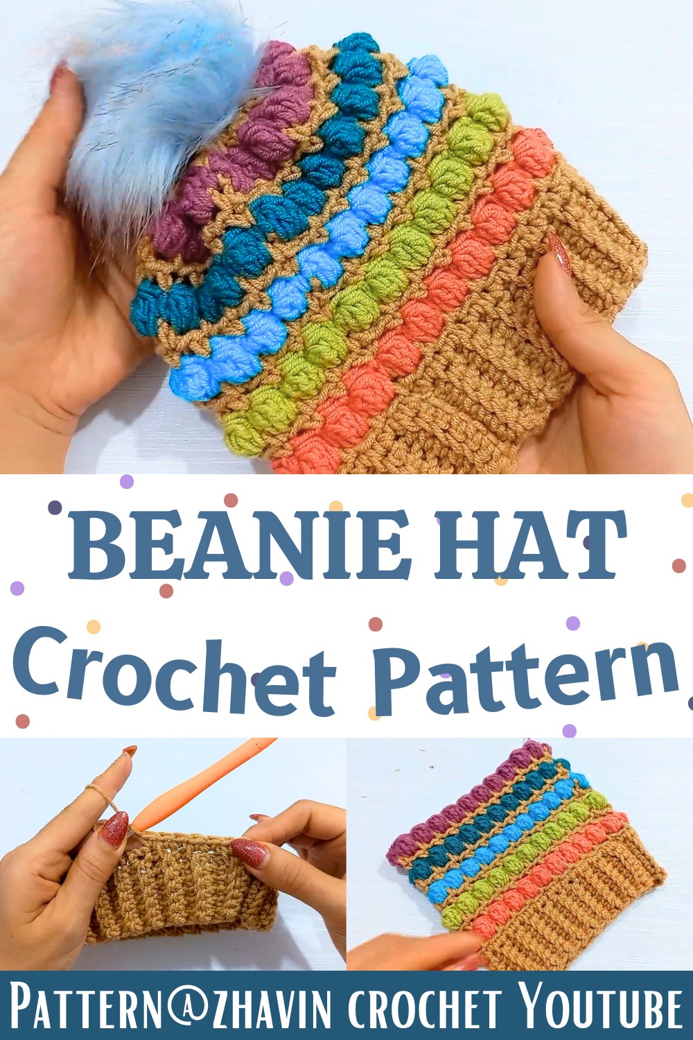 Crochet Bobble Stitch Beanie Hat: Step-by-Step Guide for Beginners