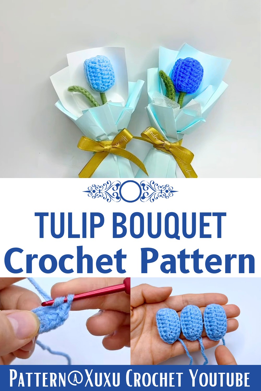 Crochet Mini Tulip Bouquet A Step-by-Step Guide for Beginners
