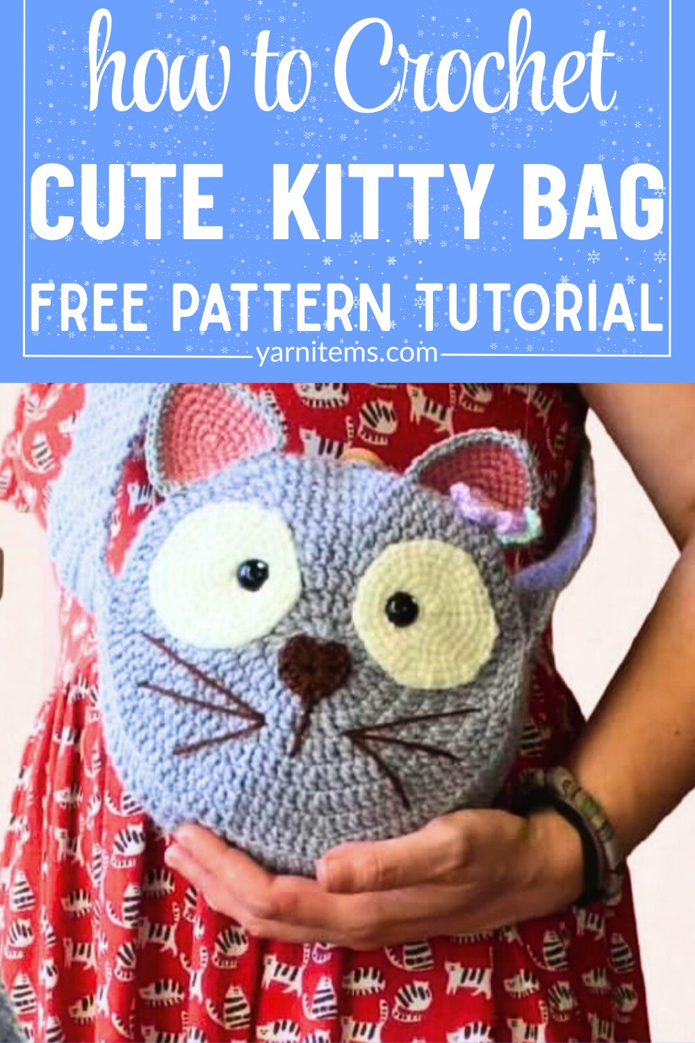 Cute and Functional Crochet Kitty Bag Pattern