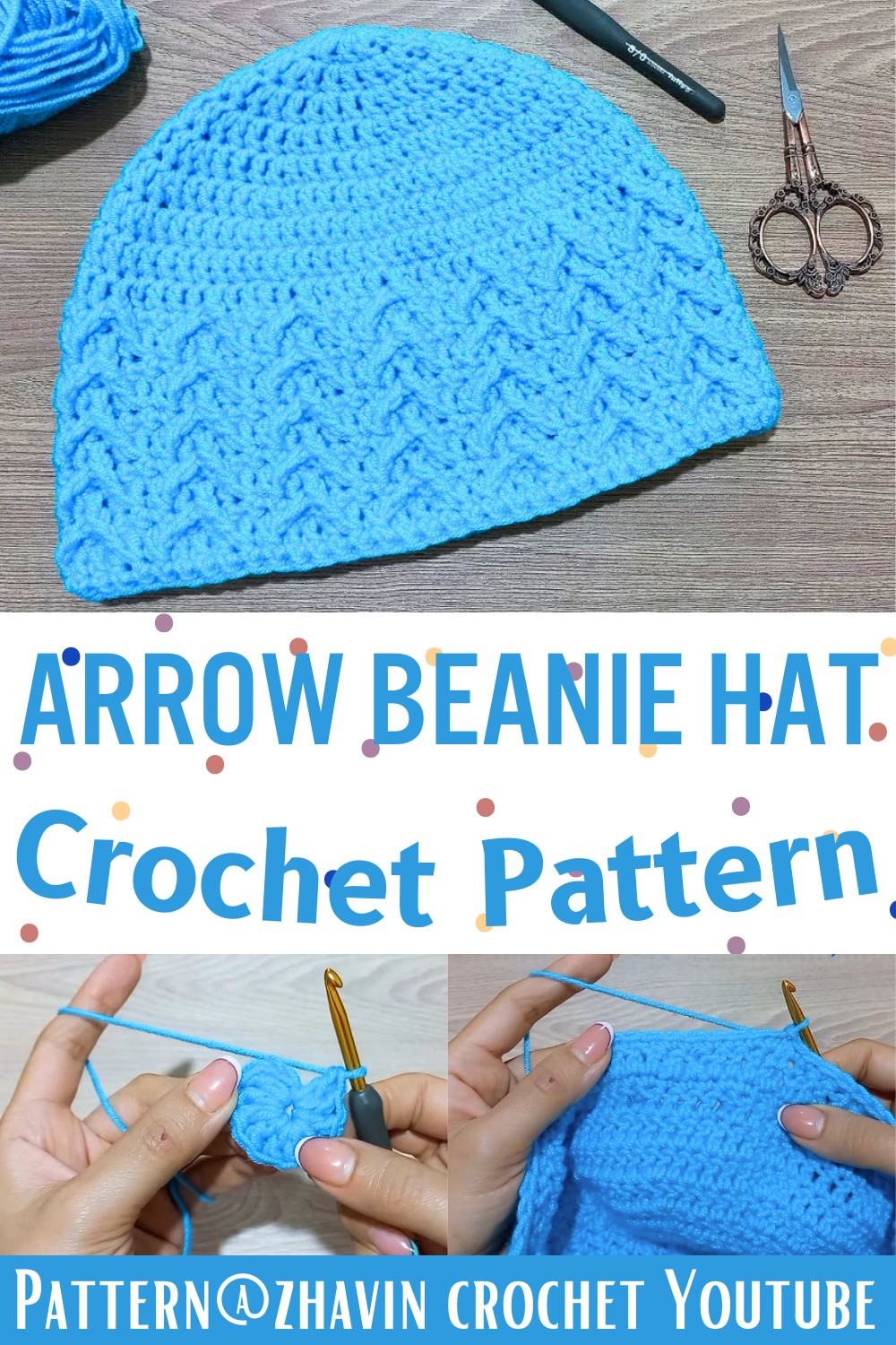 Easy Crochet Arrow Beanie Hat - Comprehensive Beginner Guide