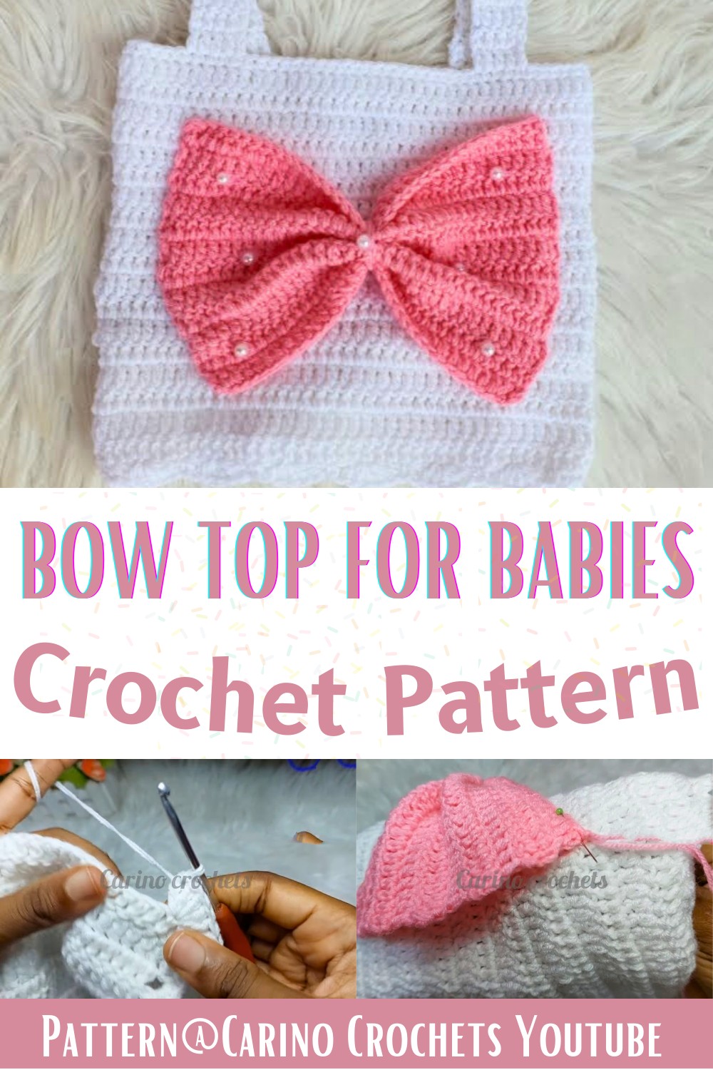 Easy Crochet Bow Top for Babies (12-18 Months)