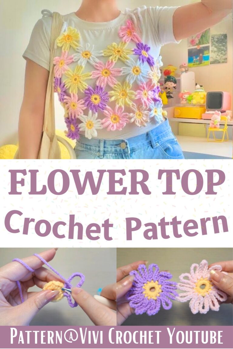 Natural Wonder Floral Crochet Top