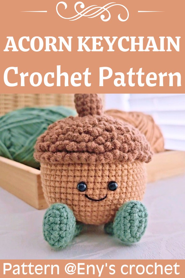 How to Crochet a Keychain Acorn