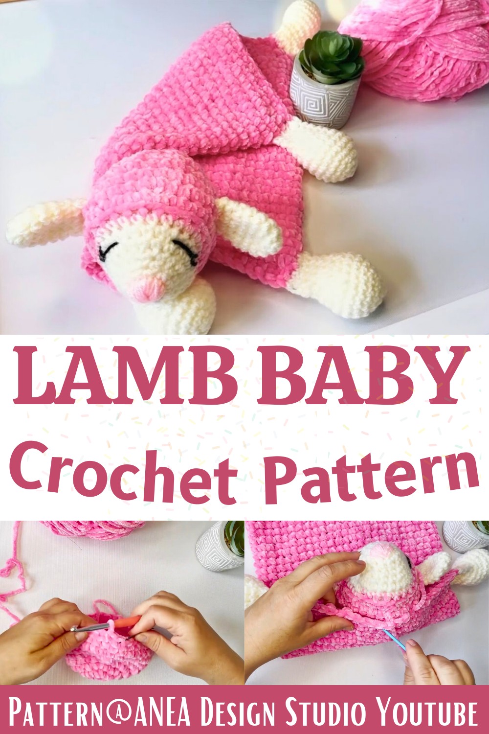 How to Crochet a Lamb Baby Comforter