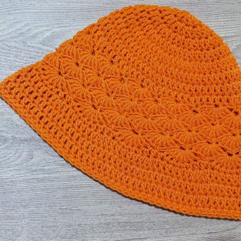 Step-by-Step Guide Crochet Shell Stitch Bucket Hat
