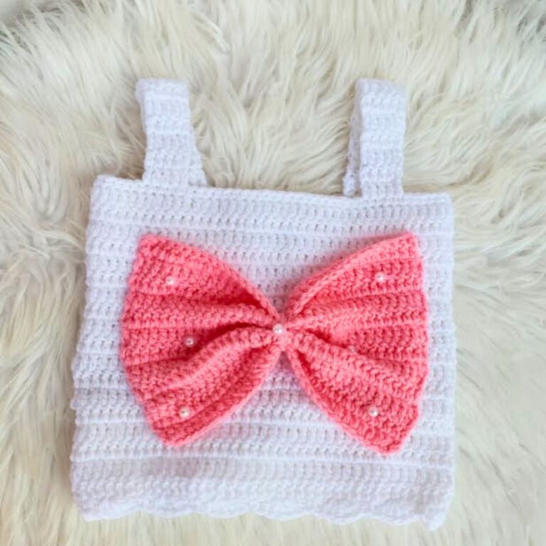 Easy Crochet Bow Top for Babies (12-18 Months)