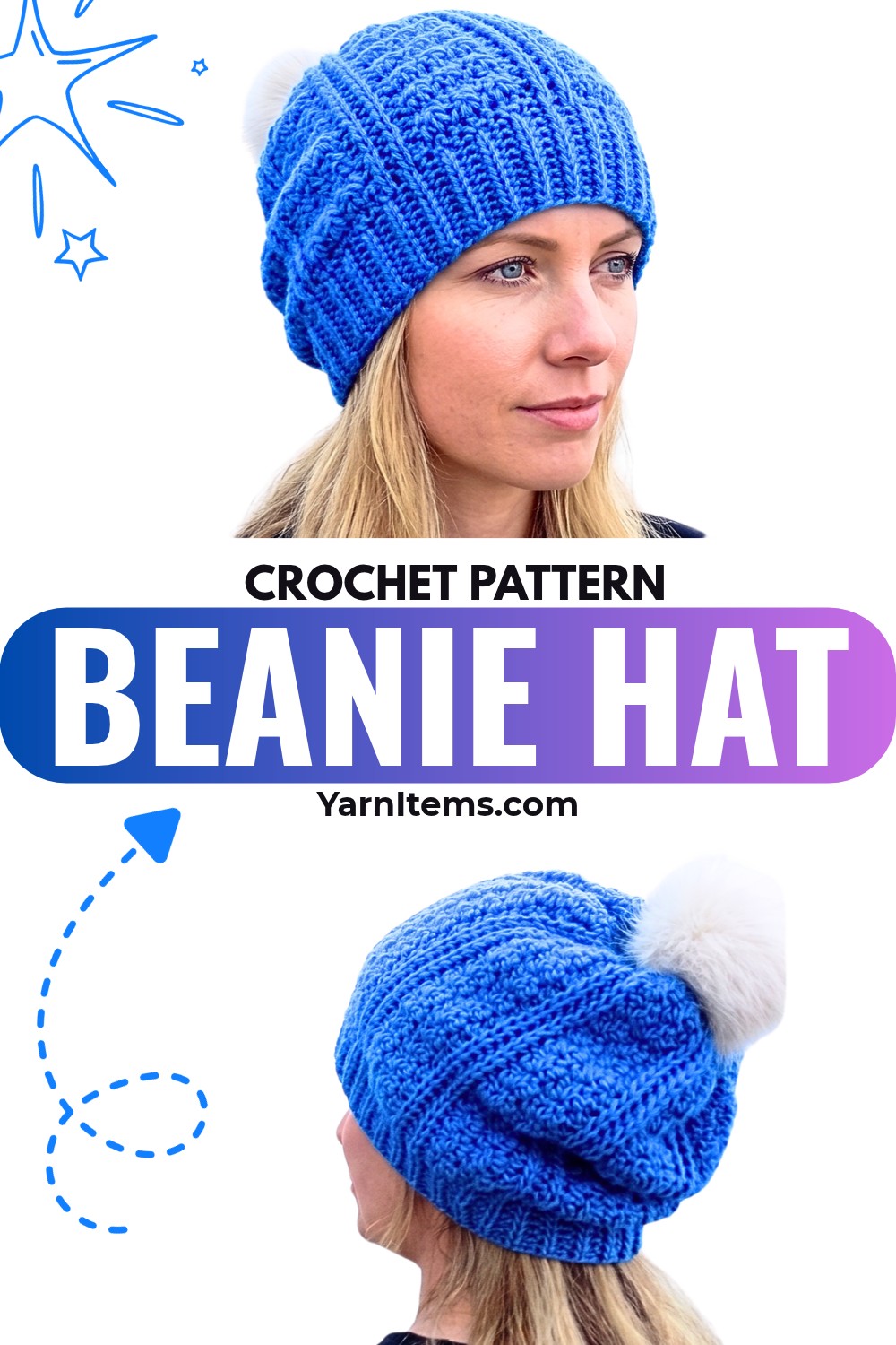 Crochet Beanie Hat for Beginners With Step-by-Step Pattern
