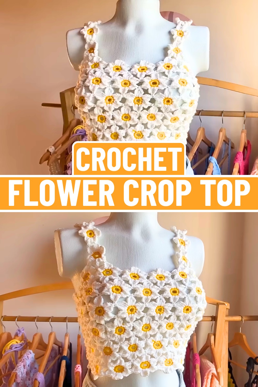 How to Crochet an Elegant Flower Crop Top with Easy Steps
