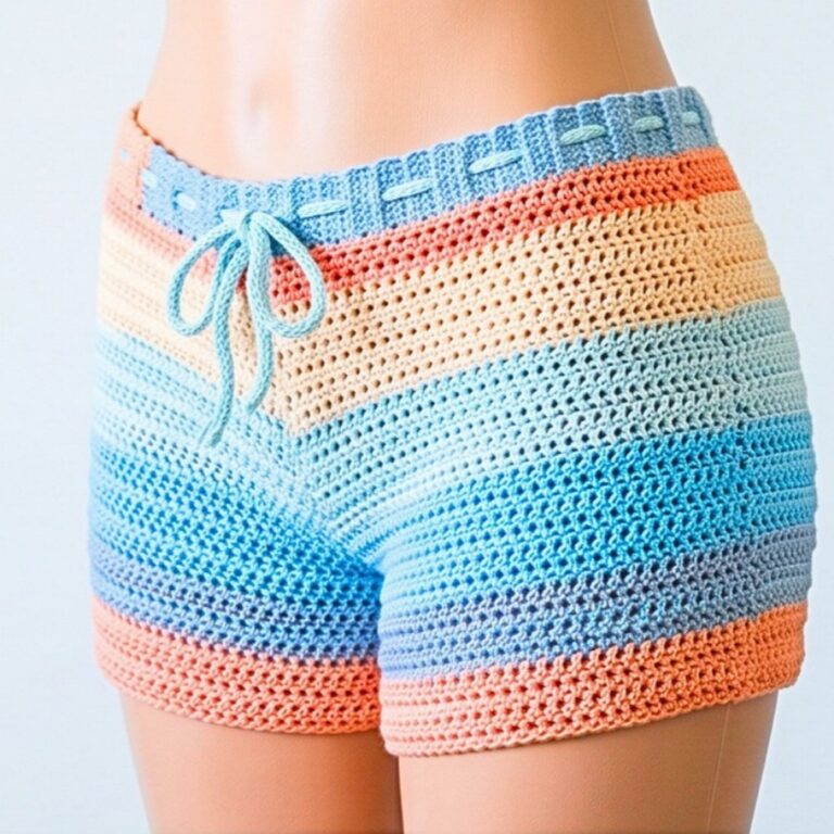 Made-to-Measure Crochet High Waist Mesh Shorts Pattern