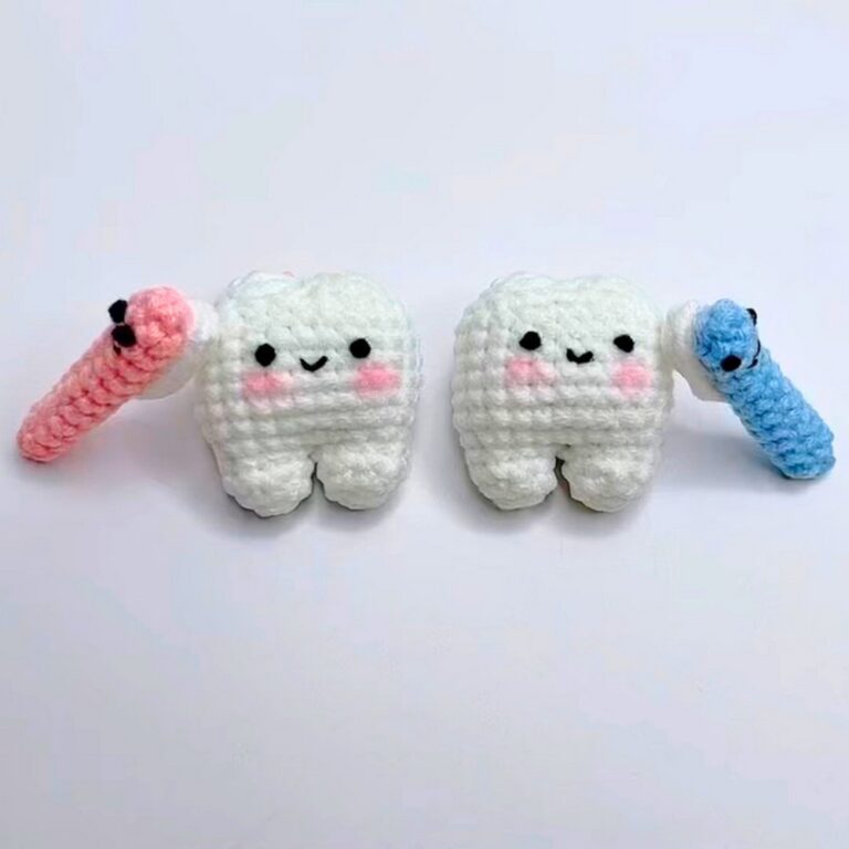 How to Crochet a Tooth & Brush Keychain: Step-by-Step Guide for Beginners