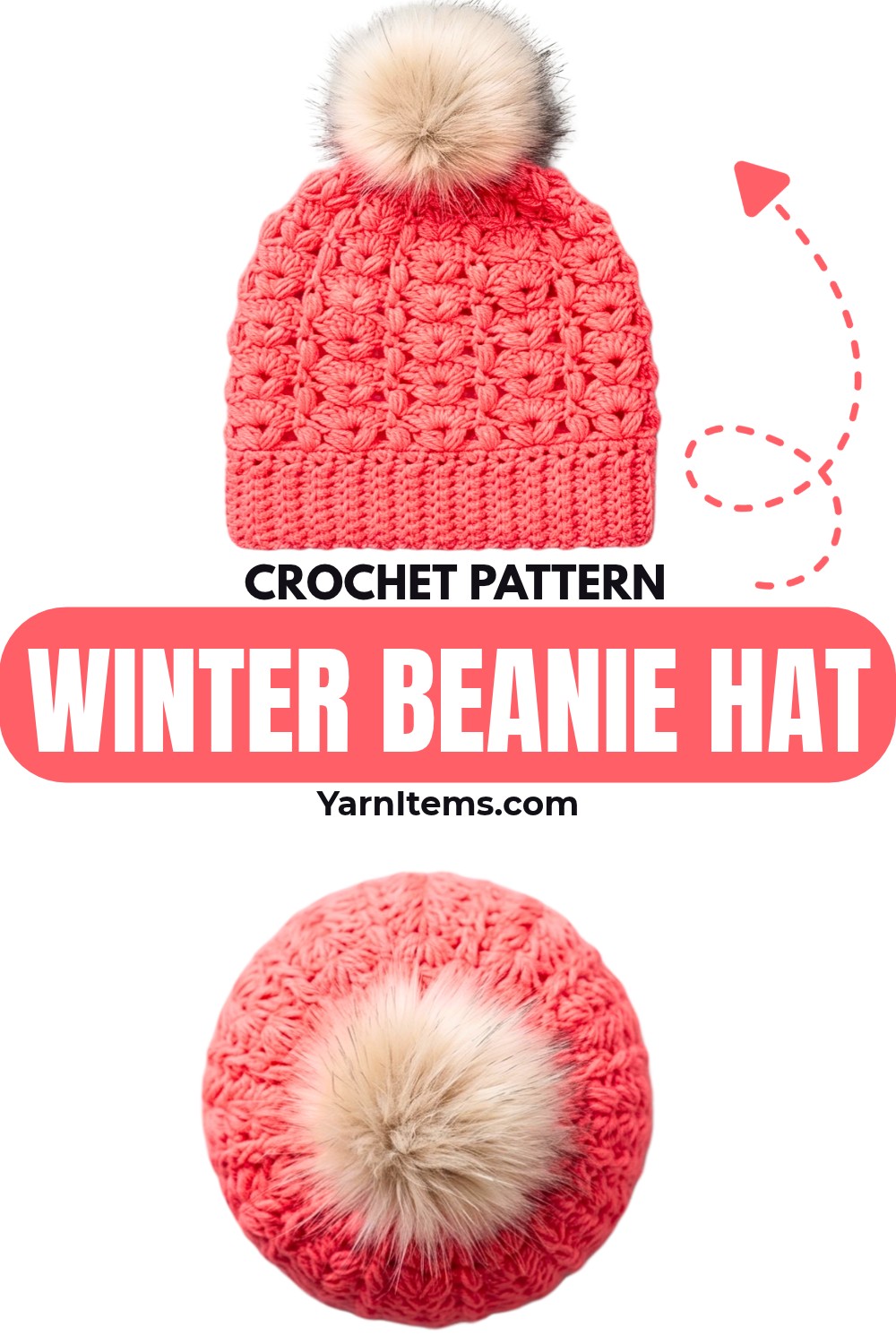 How to Crochet a Winter Beanie Hat Step-by-Step Tutorial