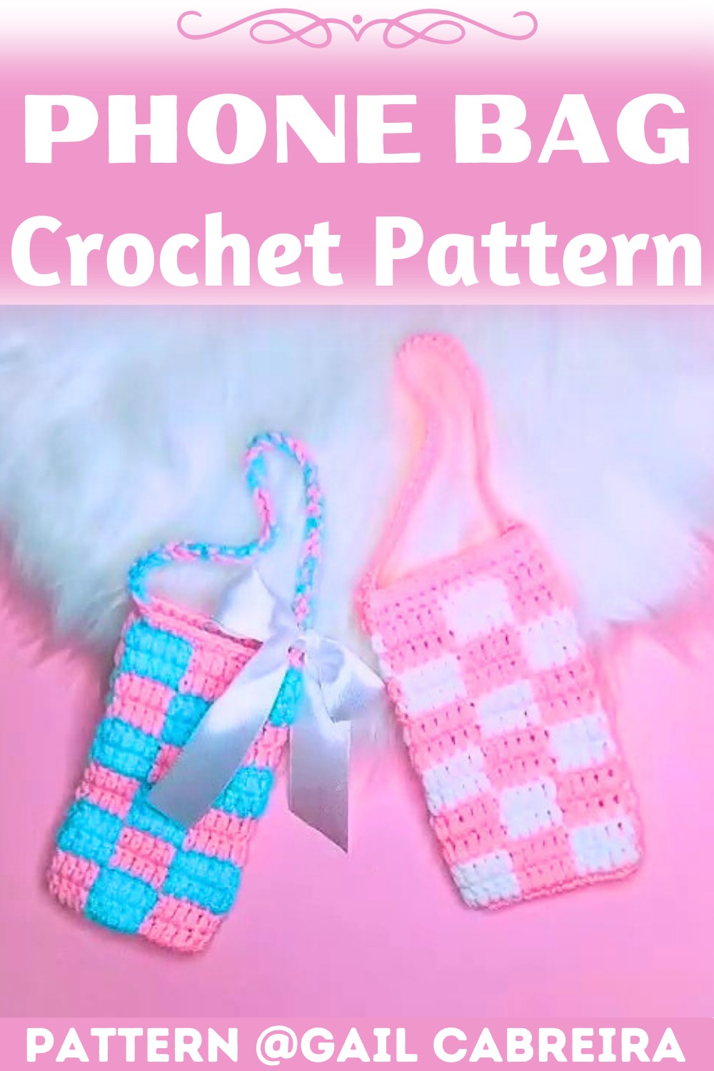 Crochet Checkered Phone Bag Pattern