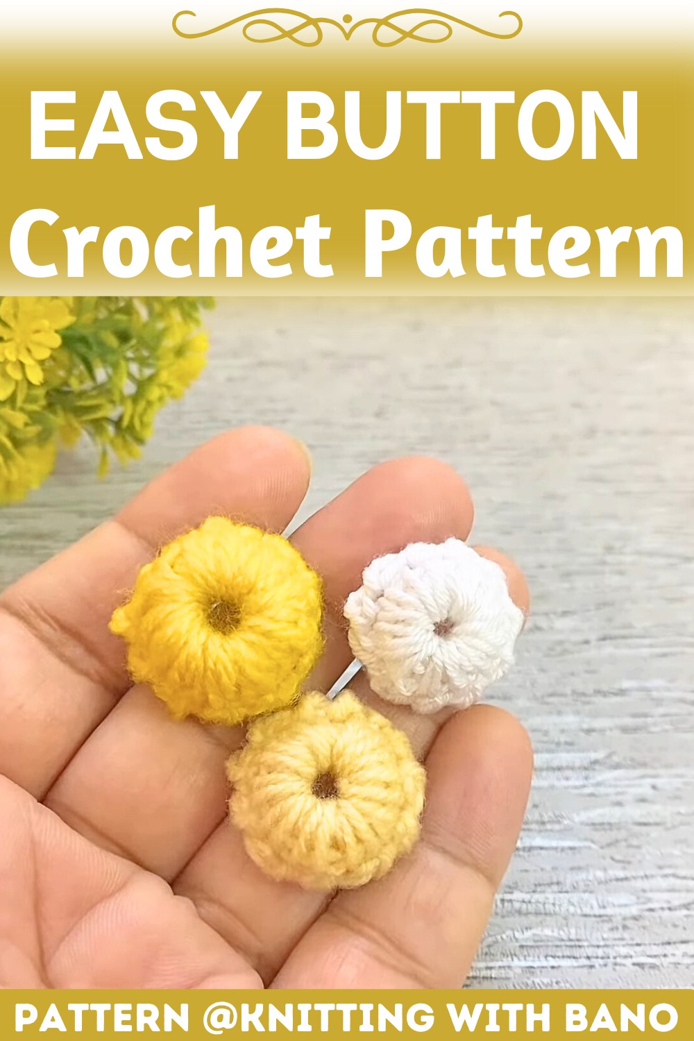 Easy Crochet Button Tutorial