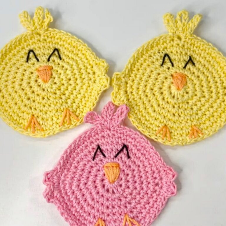 Charming Crochet Chicken Coaster Pattern