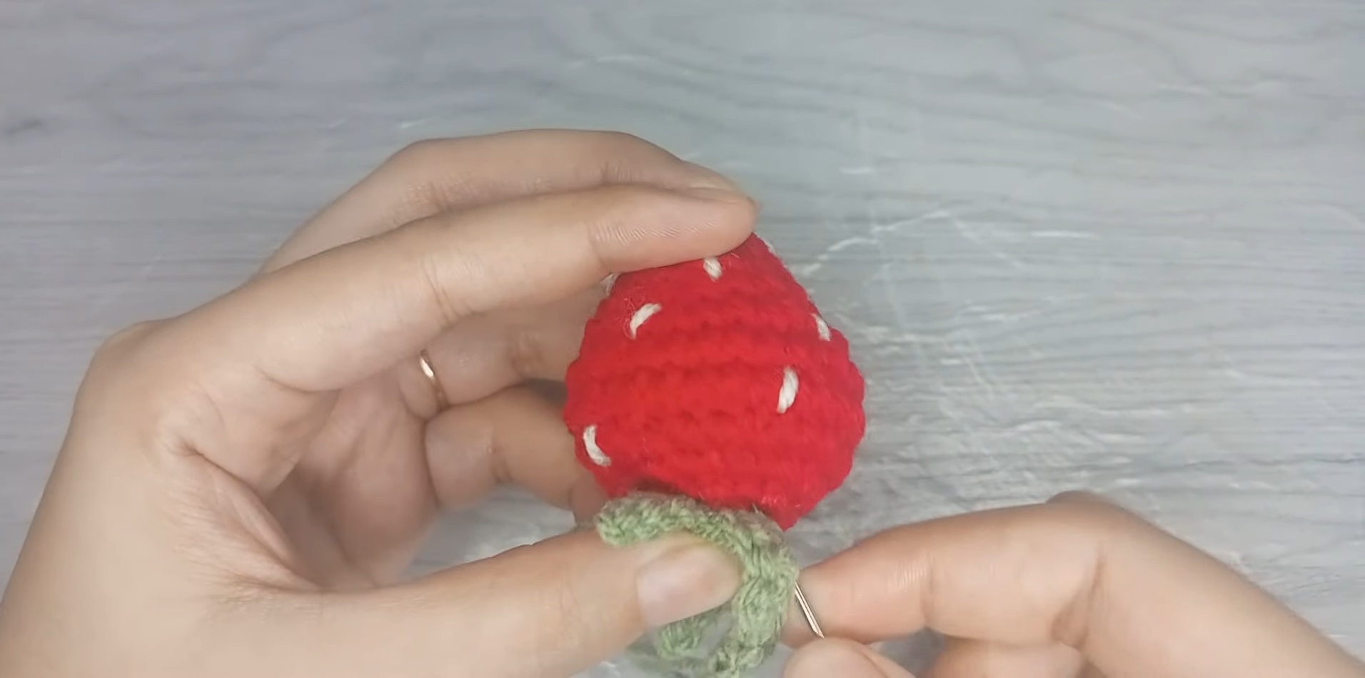 Easy Guide to Crochet a Mini Strawberry Keychain Pattern