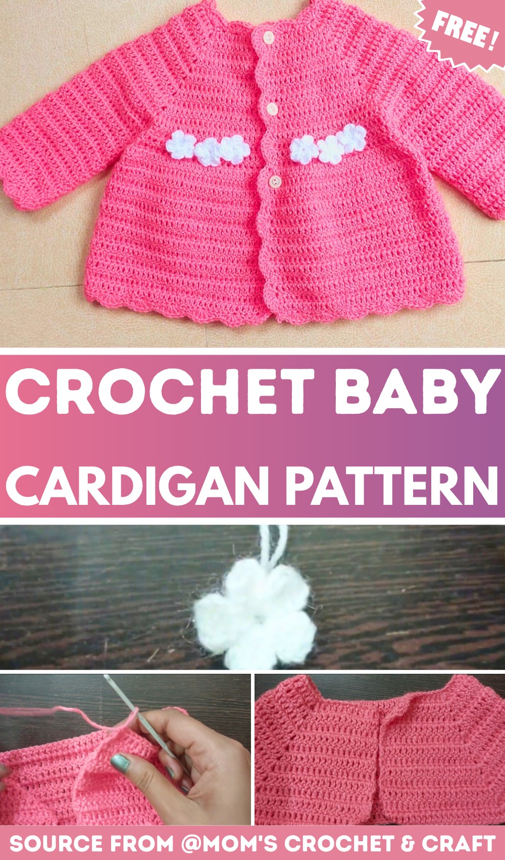 Crochet Cozy Baby Cardigan (12-18 Months) with Pattern Tutorial