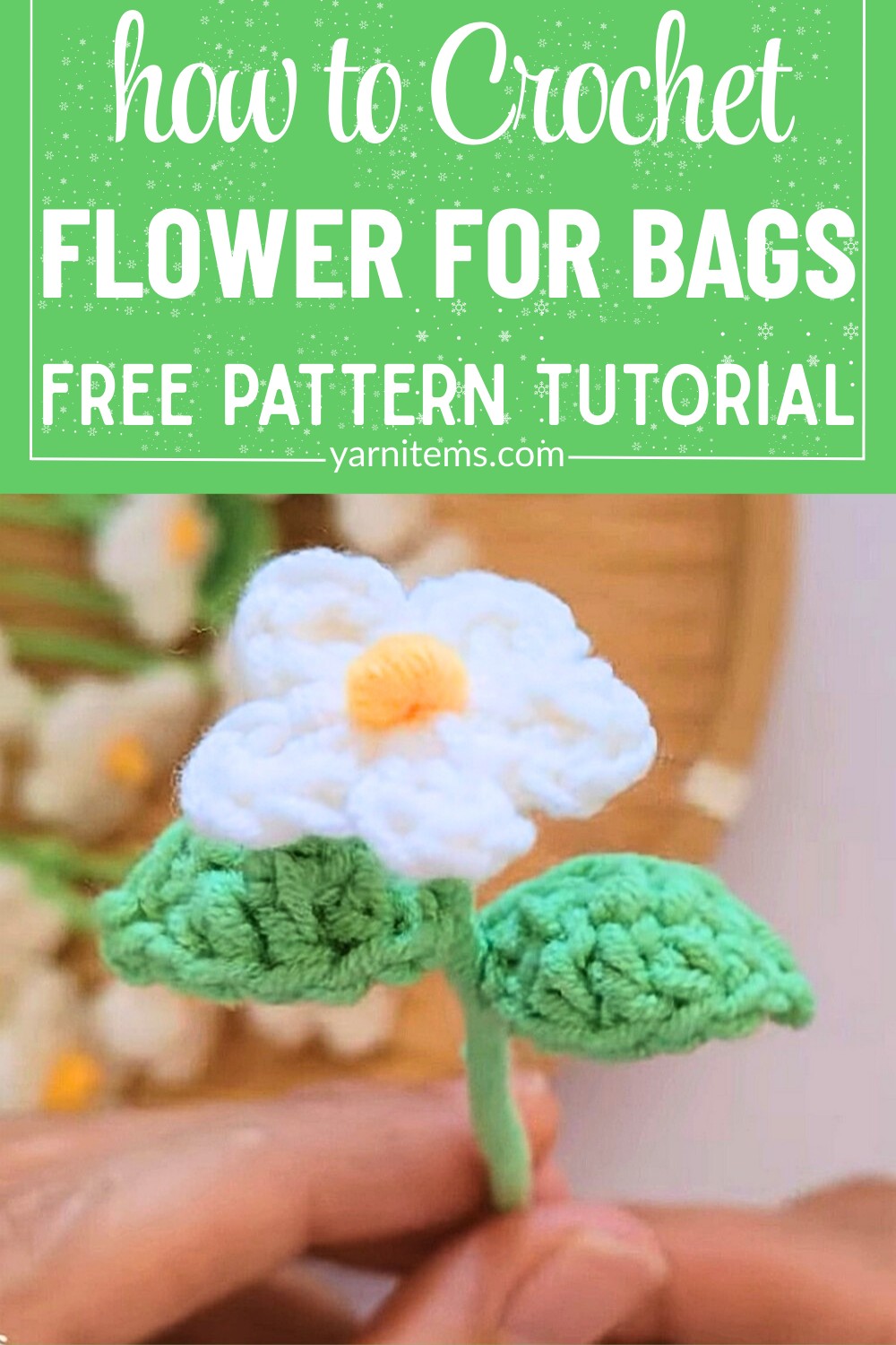 Crochet Flower Pattern – Use for Hats, Bags, or Decor