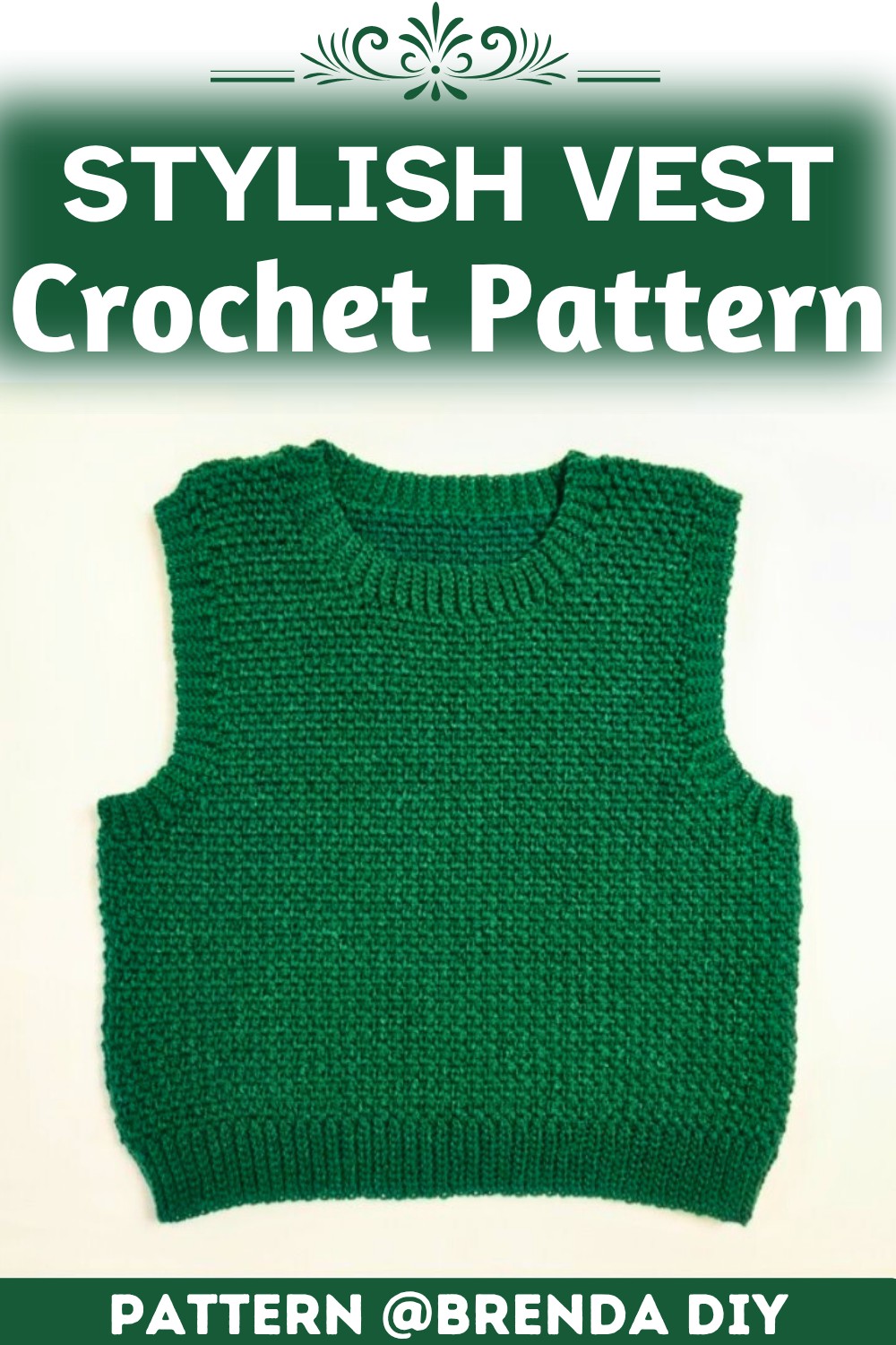 Cotton Cashmere Crochet Applique Vest