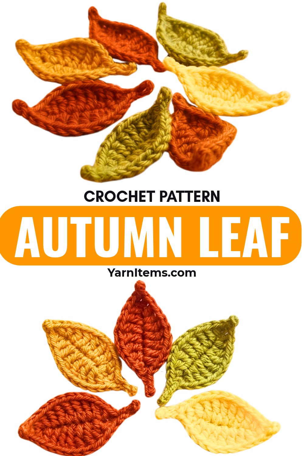 Easy Crochet Autumn Leaf Pattern For Seasonal Decorations in Minutes