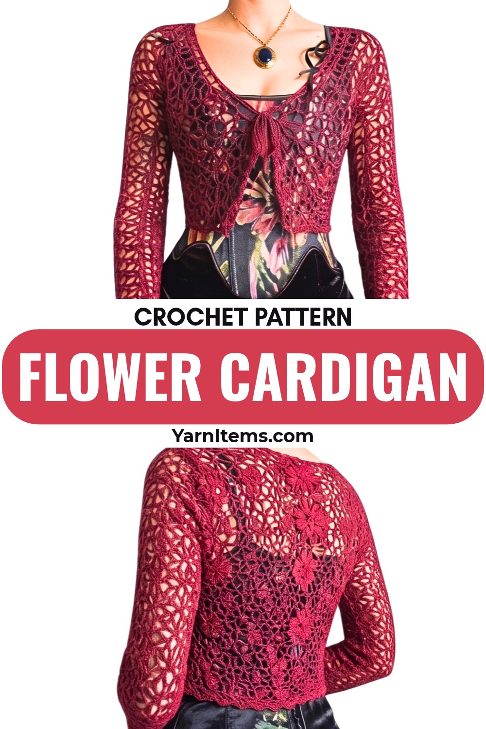 Easy Flower Crochet Cardigan Pattern
