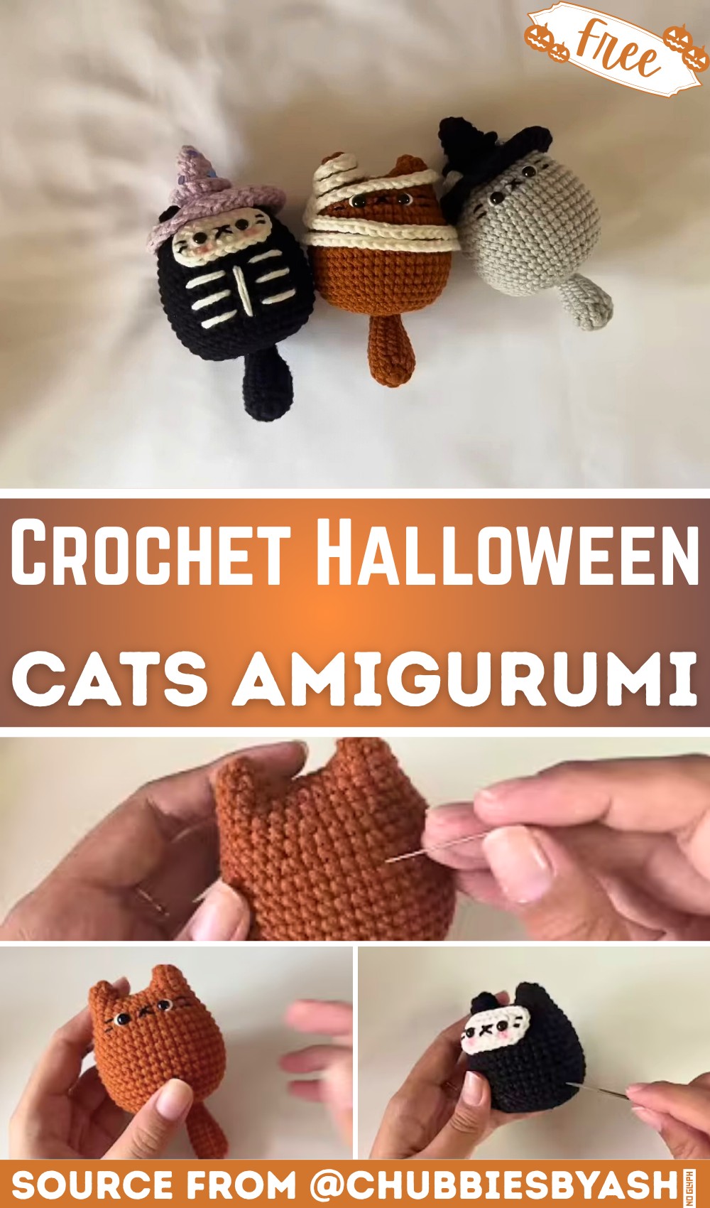 How To Crochet Halloween Cats