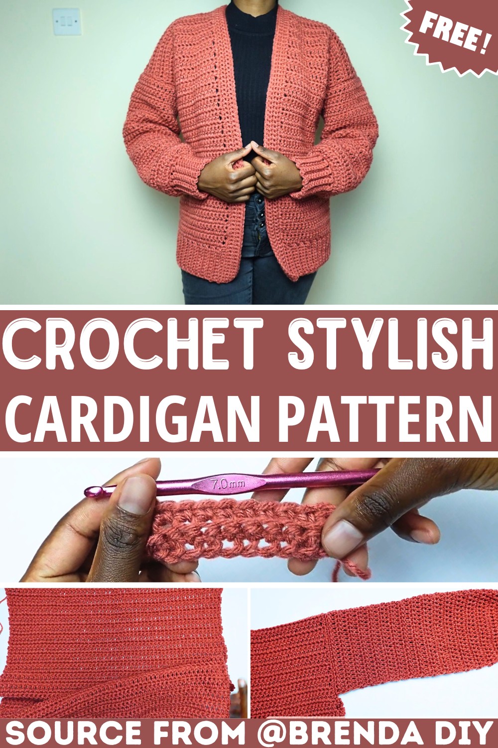 Learn How to Crochet a Customizable Cardigan for All Sizes