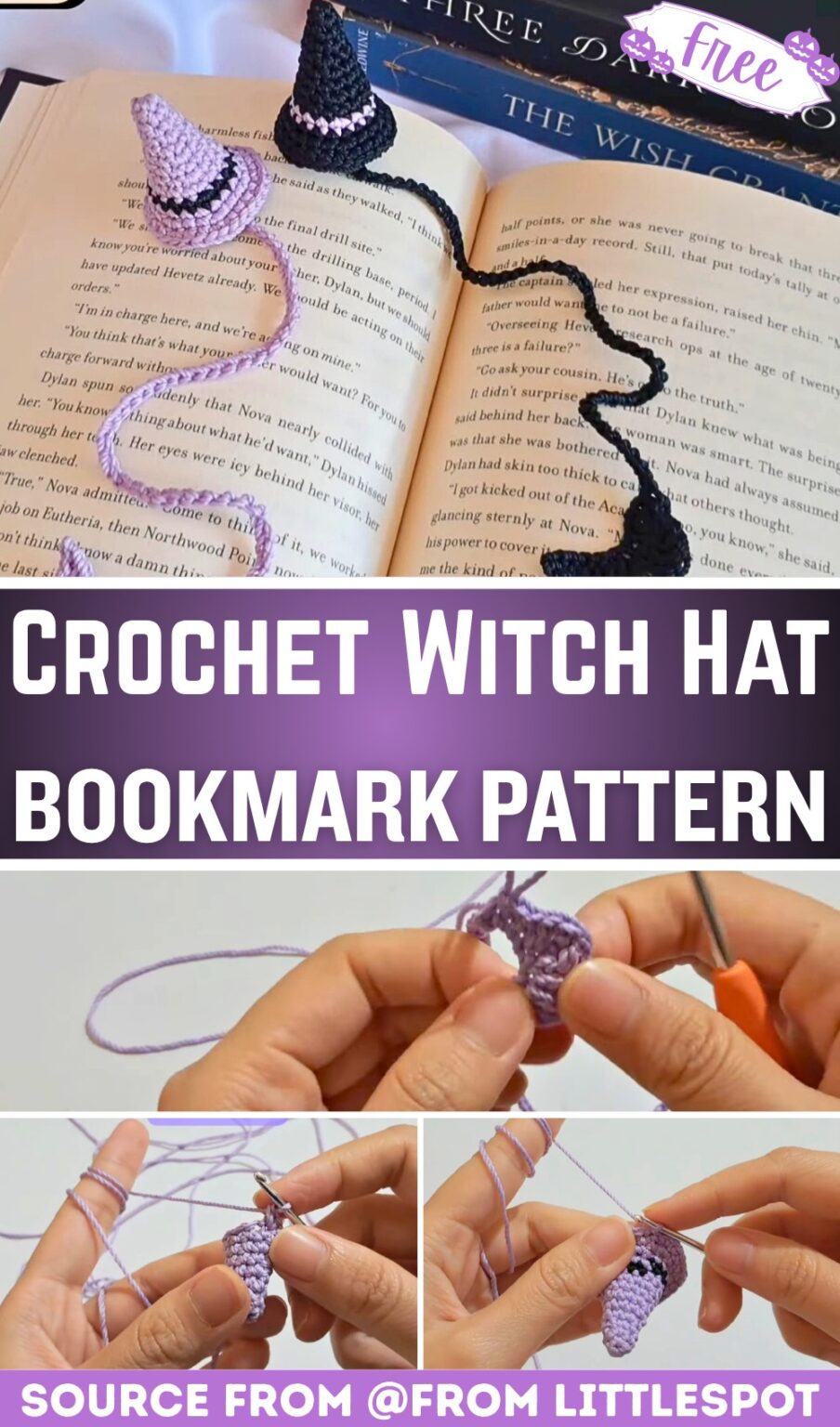 Crochet a Witch Hat Bookmark - Step-by-Step Halloween Pattern - Yarn Items