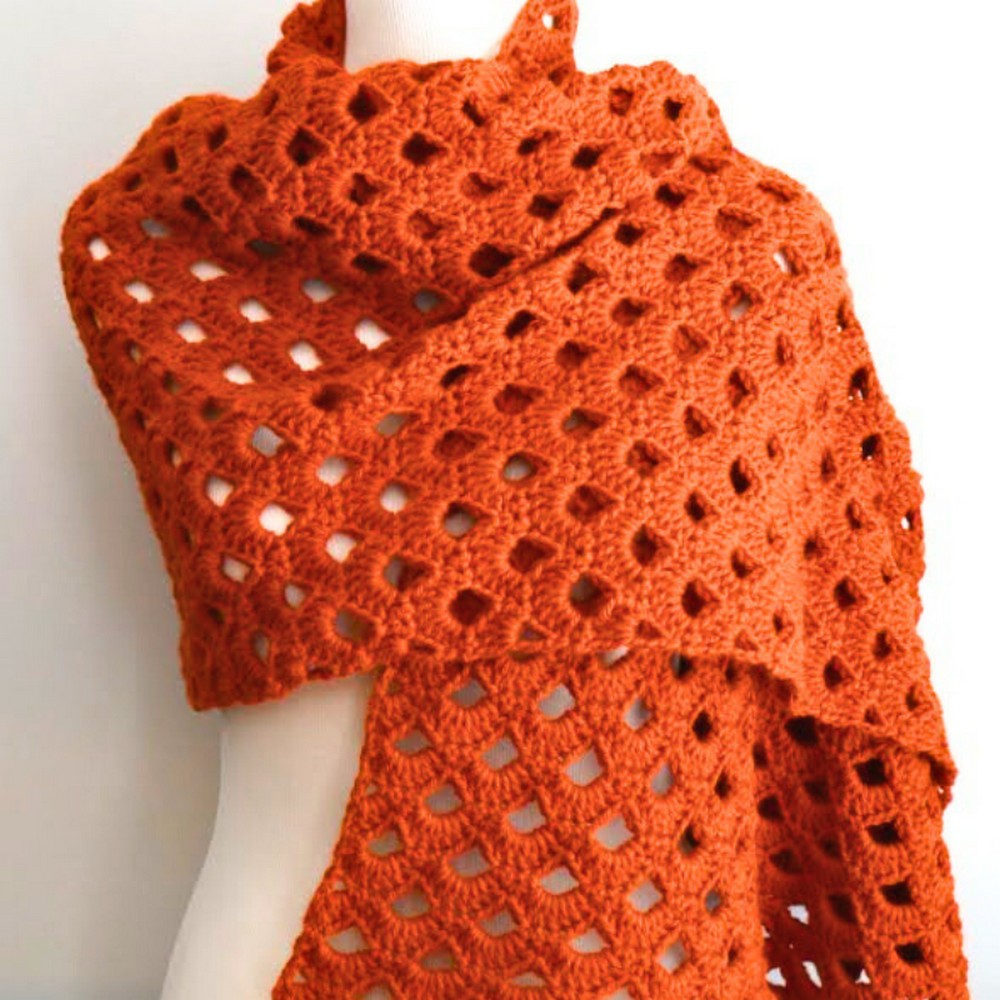 Crochet Gorgeous Fall Shawl Pattern