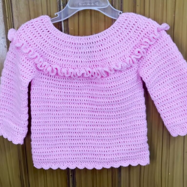 Easy Crochet Fringe Sweater Pattern for 3- to 4-Year-Olds