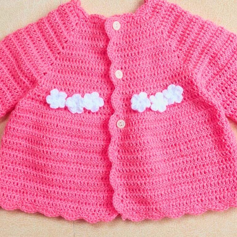 Crochet Cozy Baby Cardigan (12-18 Months) with Pattern Tutorial