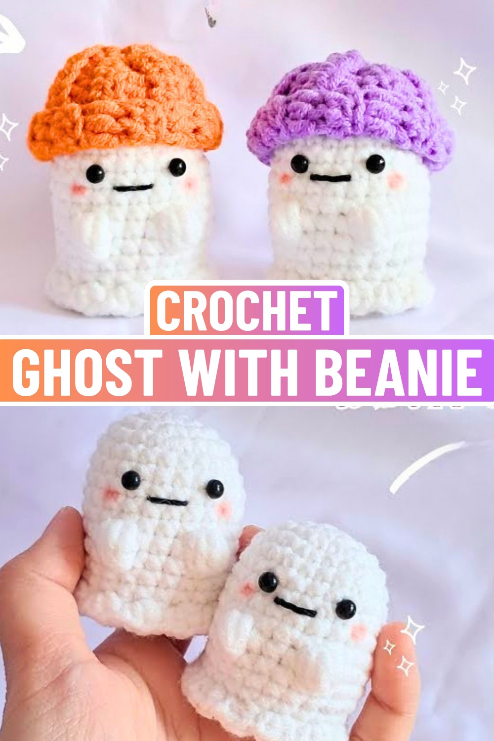Crochet Ghost with a Removable Beanie – Easy for Halloween