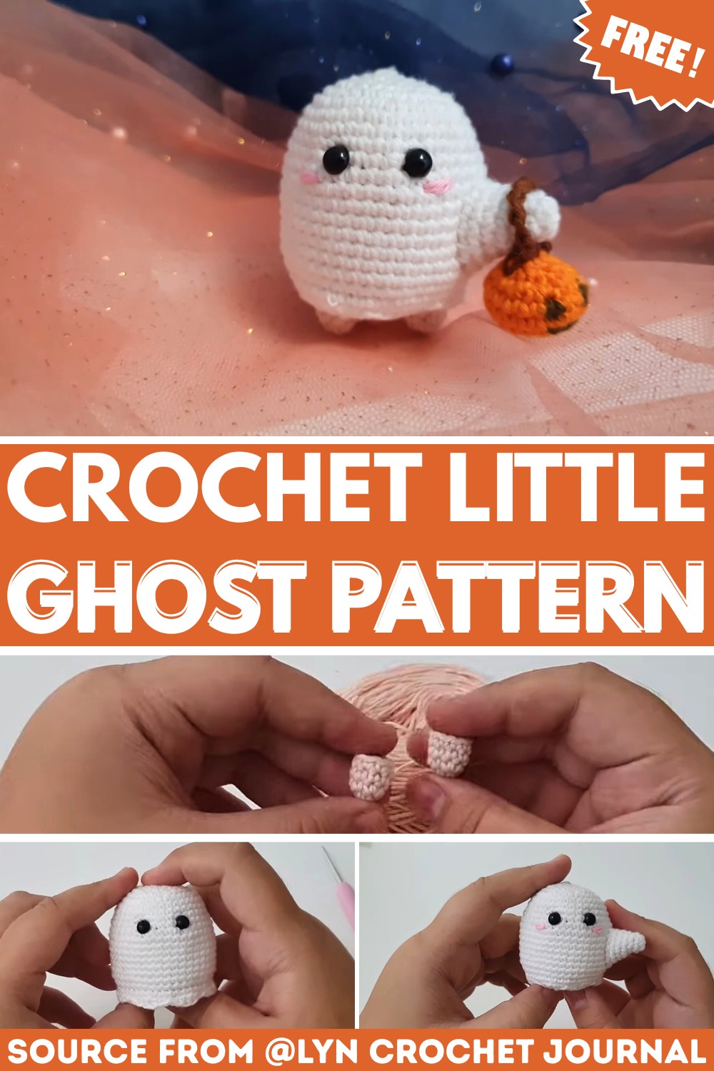 Beginner-Friendly Crochet Bubu Little Ghost for Halloween