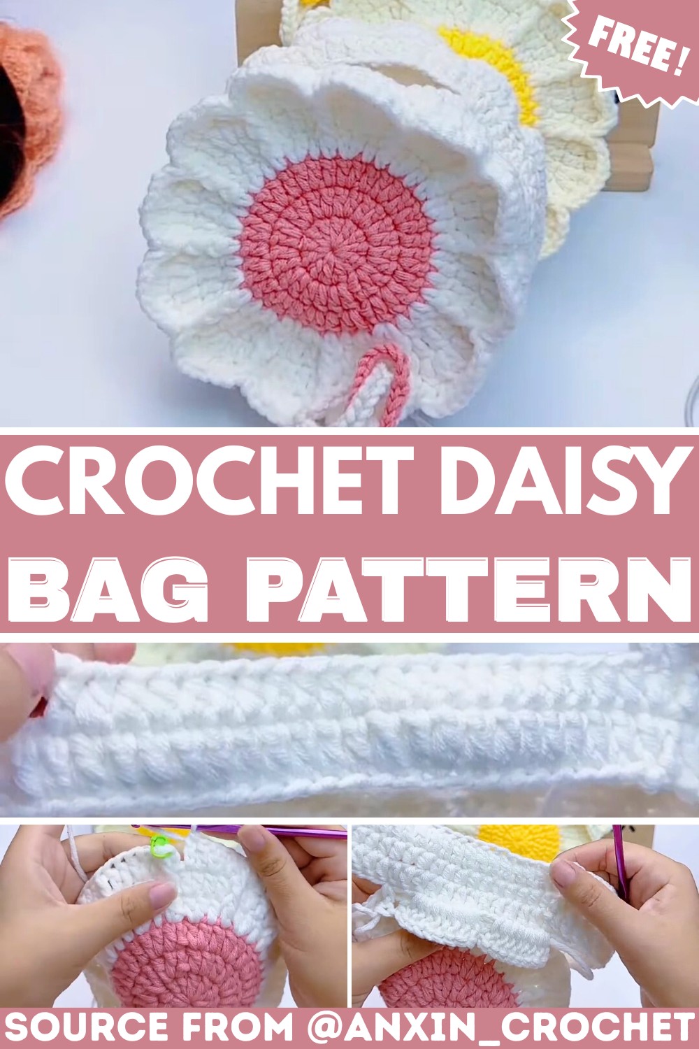Crochet Daisy Bag Tutorial – Beautiful, Functional, and Easy-to-Make