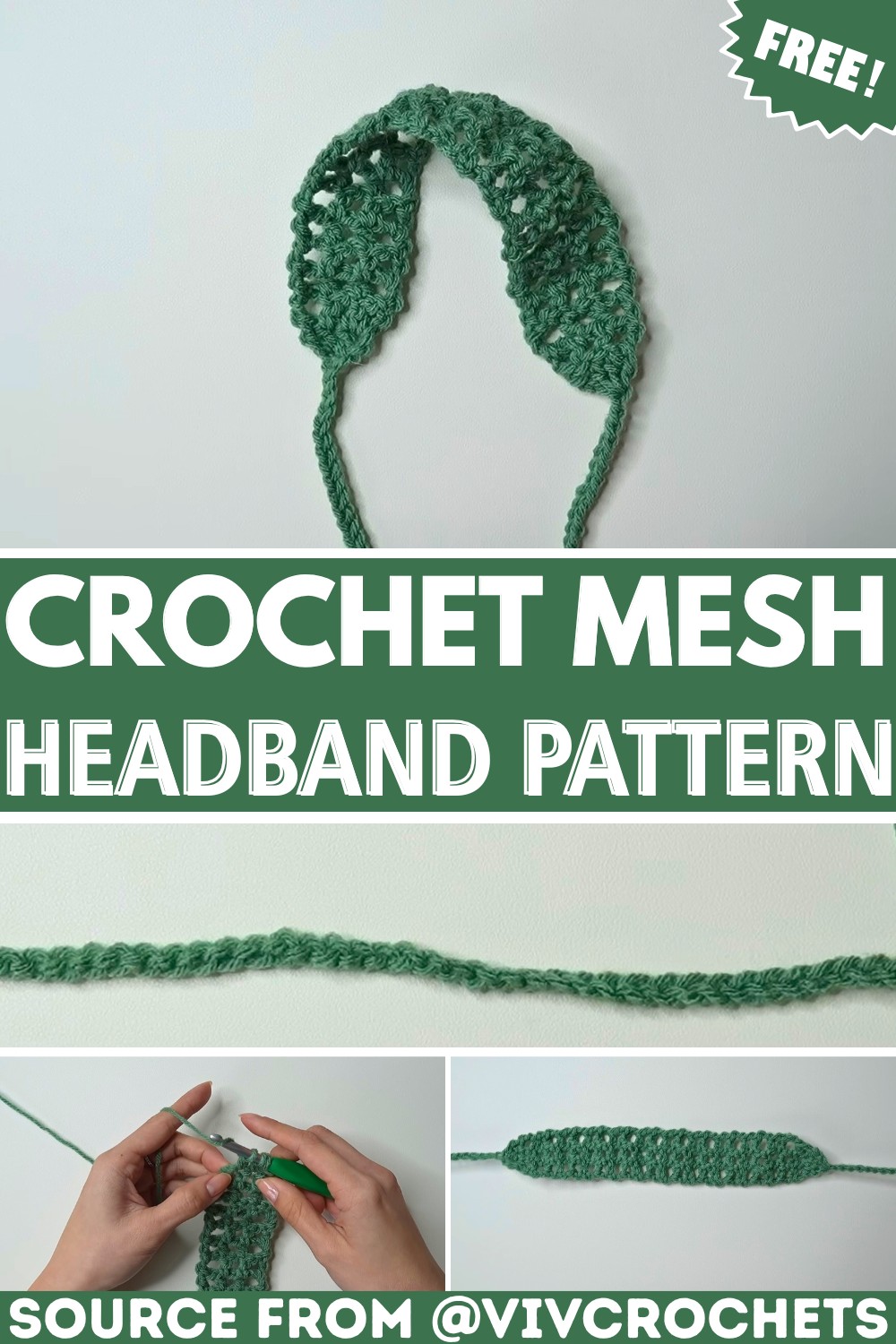 Easy Crochet Mesh Headband Tutorial for Beginners