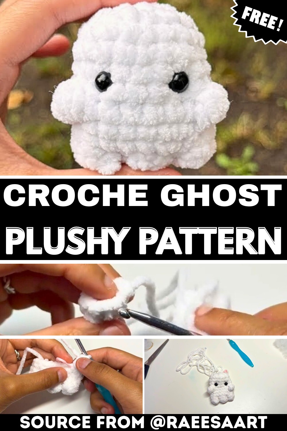 Easy No-Sew Crochet Ghost Plushy Pattern for Beginners