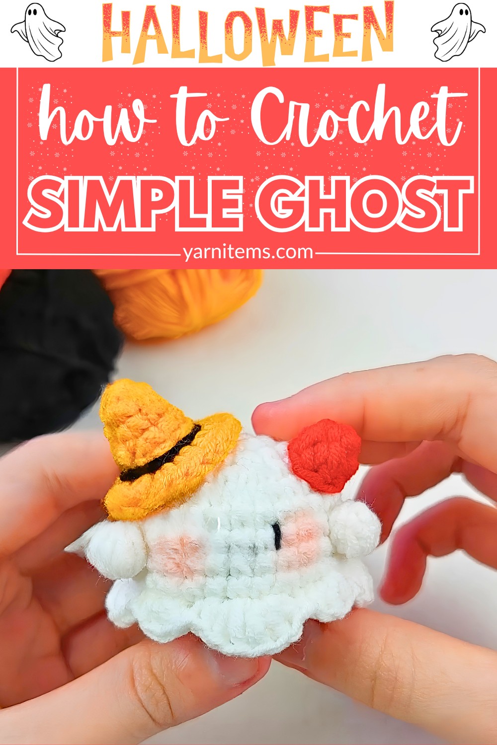 Easy & Simple Crochet Ghost Pattern for Halloween Décor