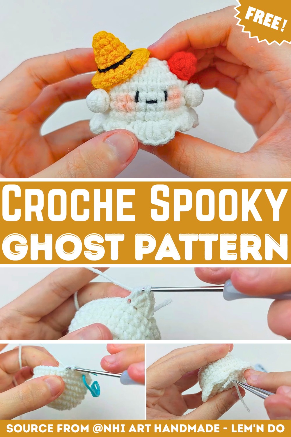 Easy-to-Make Crochet Ghost for Spooky Home Décor