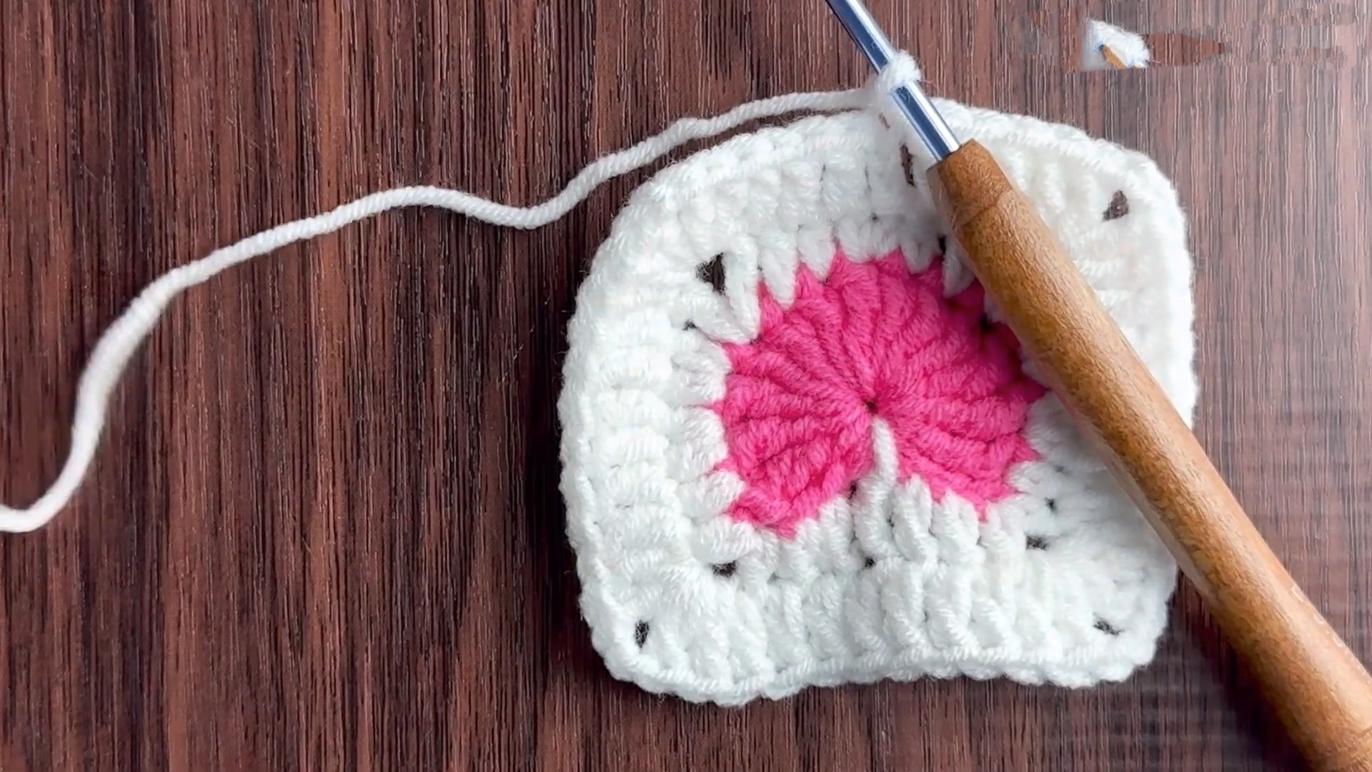 Learn to Crochet a Heart Granny Square Mini Bag