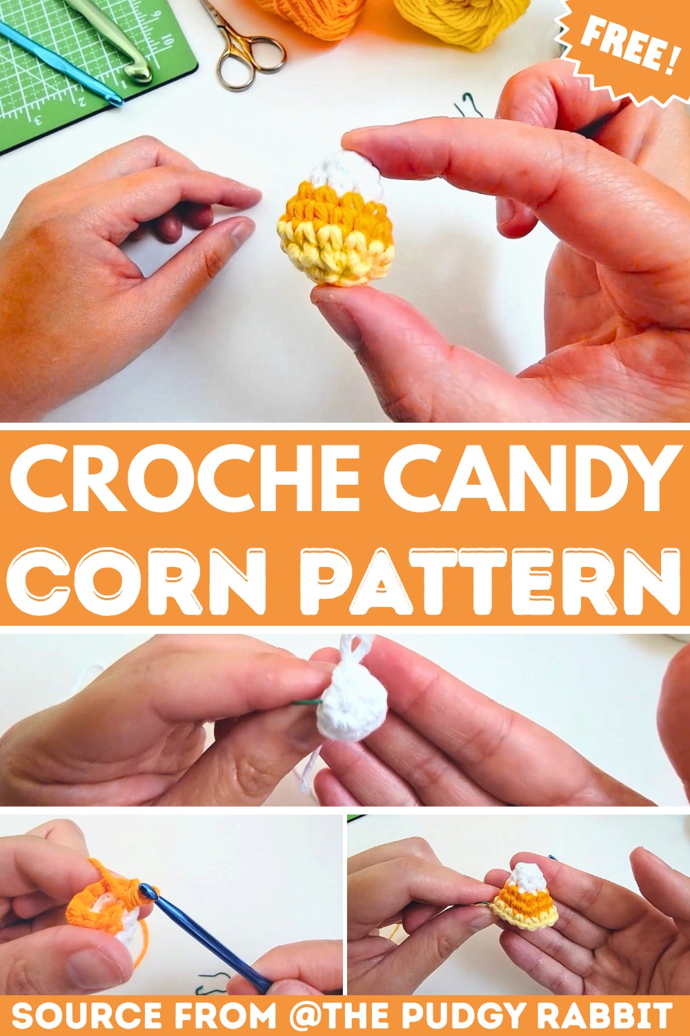 Fun Candy Corn Crochet Pattern for Festive Halloween Decor
