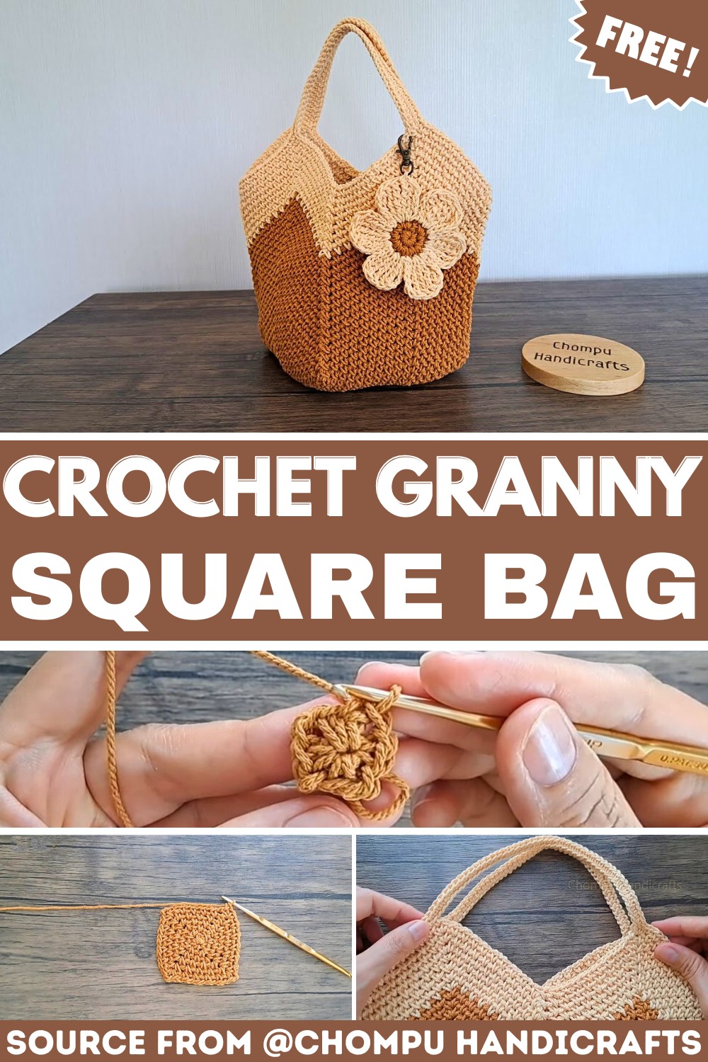 Functional Granny Square Bag Crochet Pattern for All Skill Levels