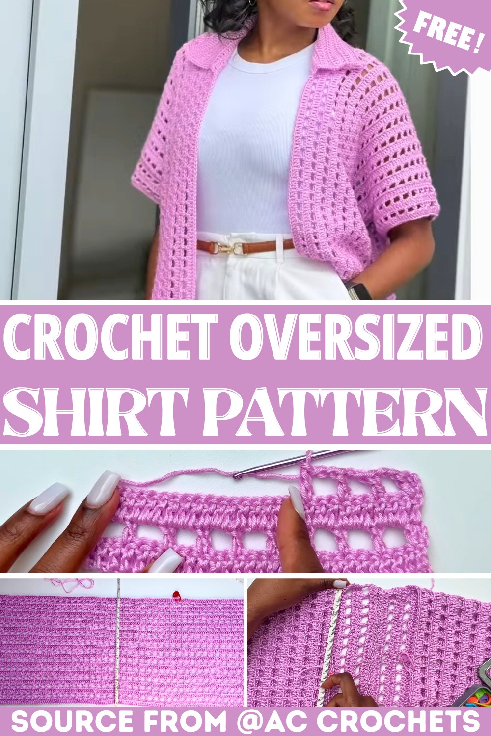 Learn How to Crochet an Easy Oversized Shirt