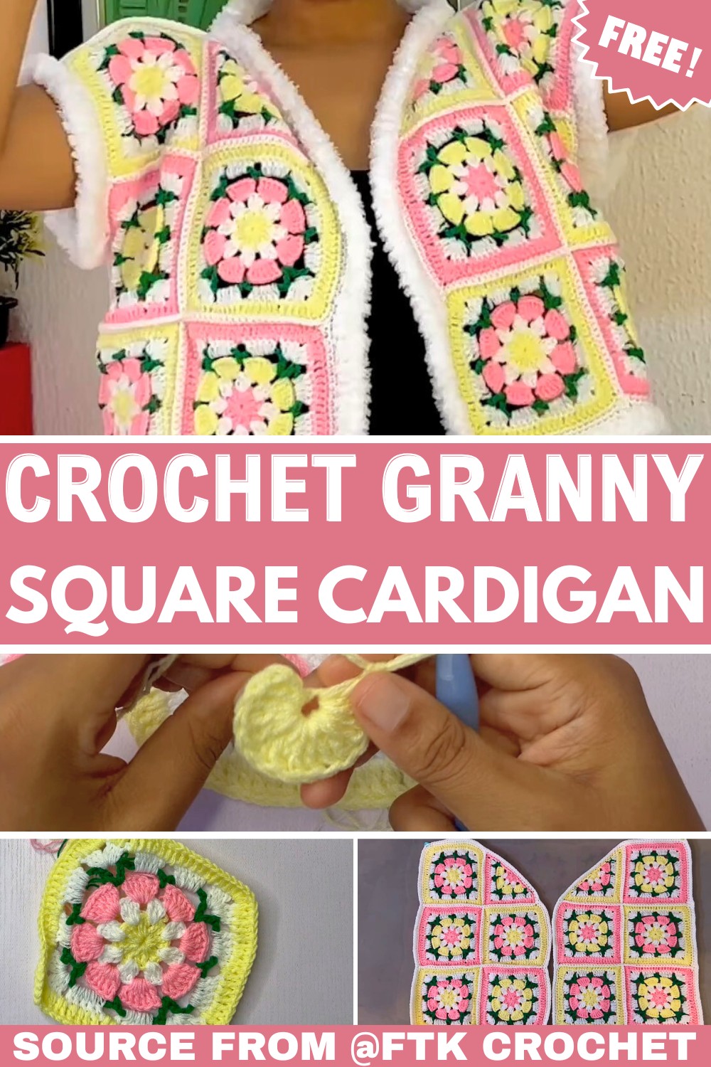 Learn to Crochet a Beautiful Granny Square Cardigan