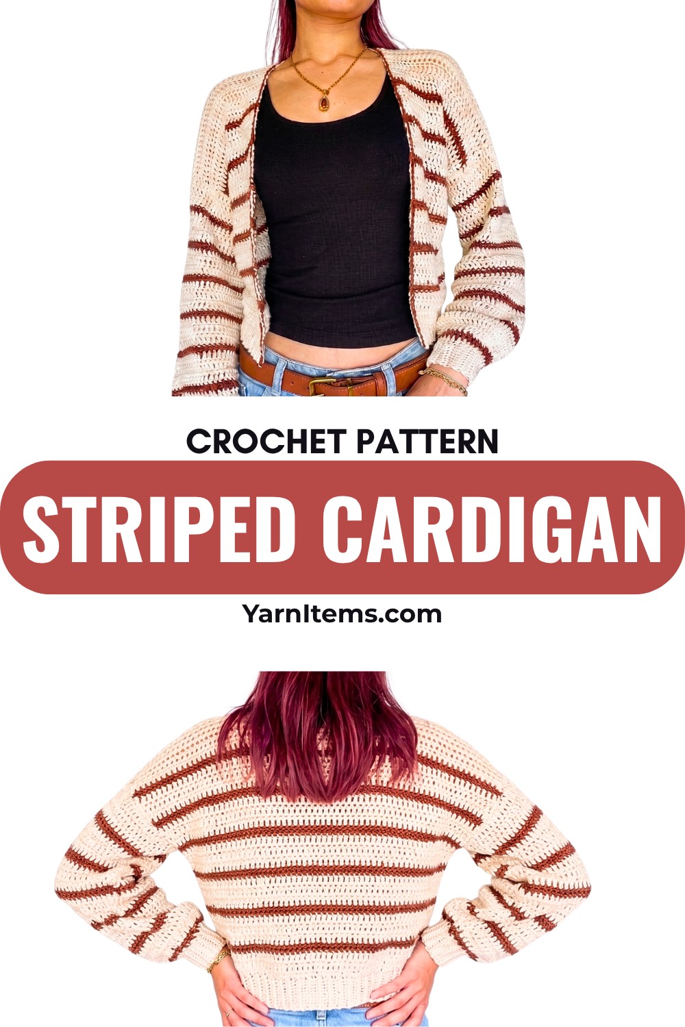 Lightweight Crochet Striped Cardigan Pattern