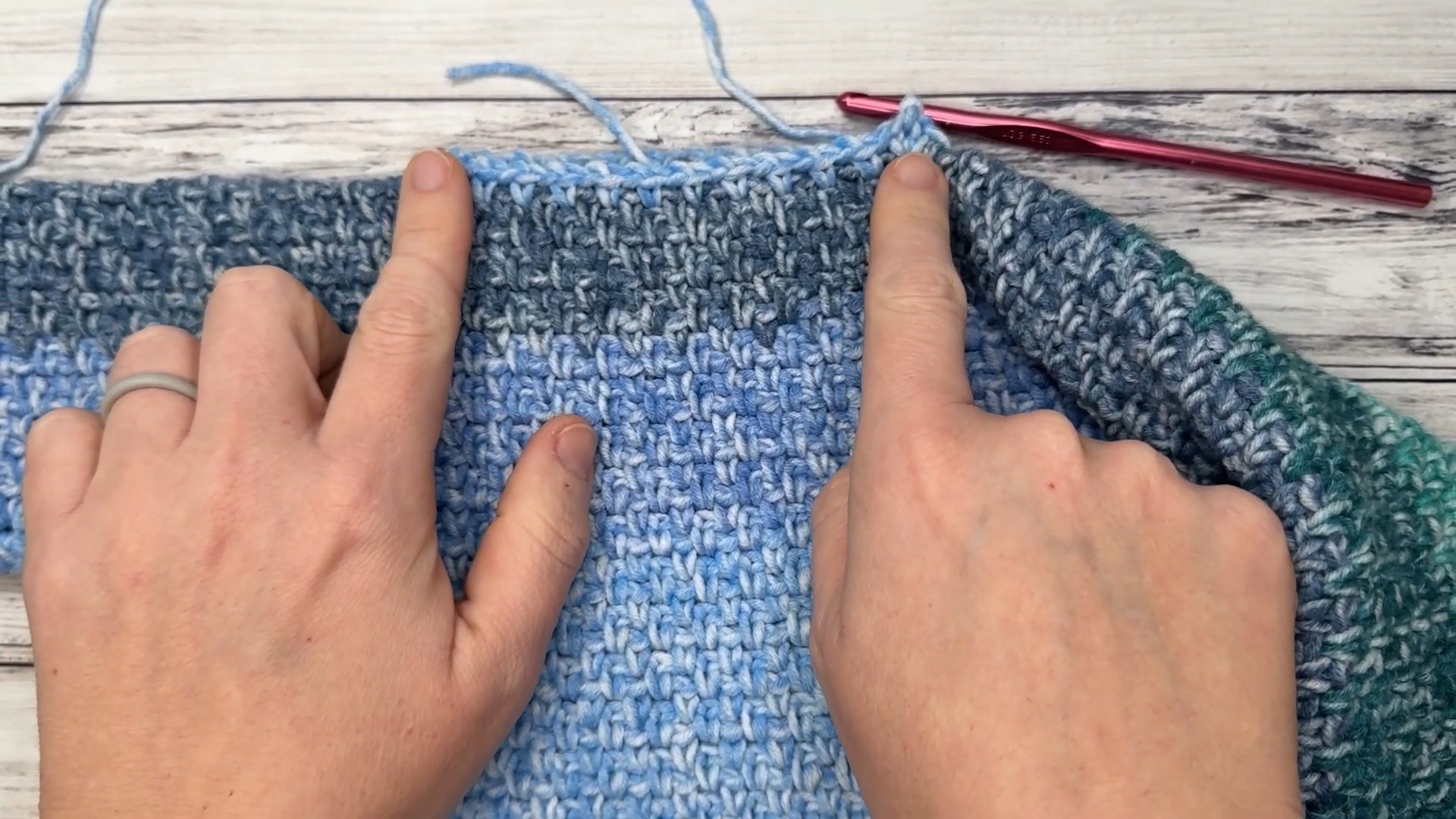 Crochet Seamless Baby Sweater Using the Easy Moss Stitch