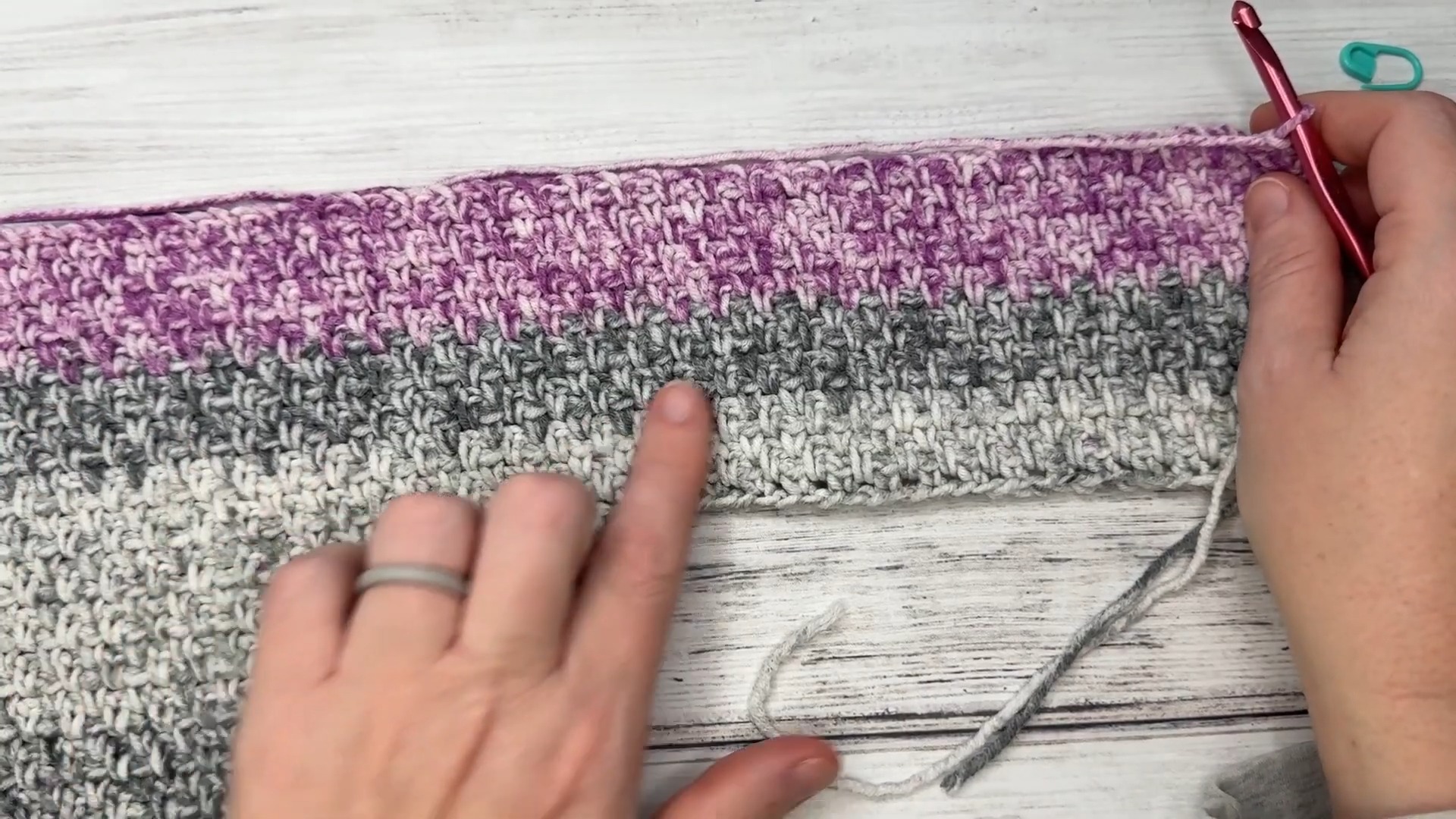 Crochet Seamless Baby Sweater Using the Easy Moss Stitch